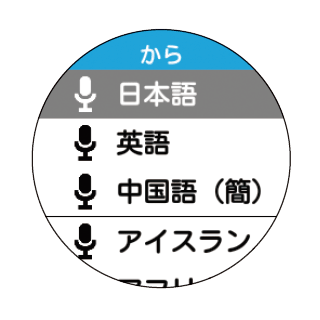 設定：オンライン翻訳　翻訳言語設定1